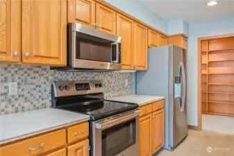 Newer stainless appliances.