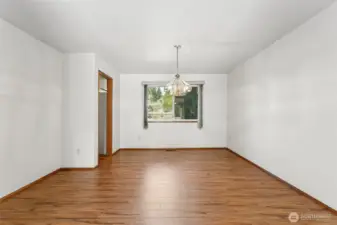 Formal dining room off the kitchen makes entertaining easy.
