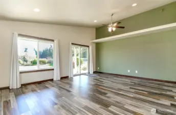 Vaulted ceilings.