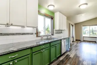 Custom cabinets.