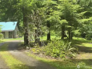 circular driveway.