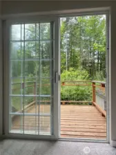 Deck overlooking property.