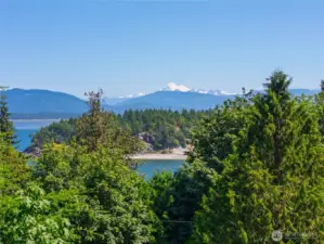 Views of Huckleberry Island and Mt Baker