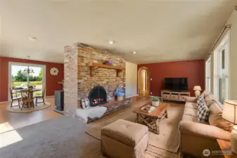 Living room virtually staged.