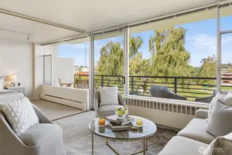 With the banks of windows you will enjoy nature every day.