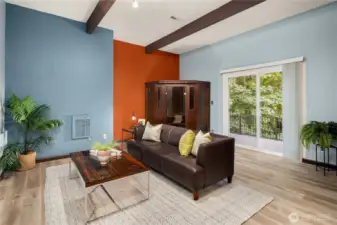 Lower level rumpus room with access to the lower deck!