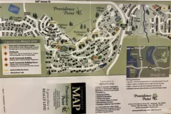 A map of Providence Point's Villages and all its amenities
