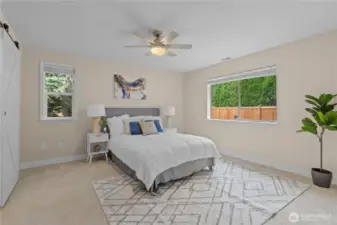 Spacious primary bedroom