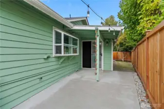 Covered patio area
