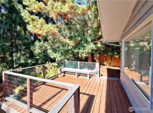 West facing deck