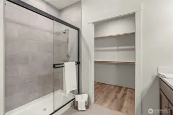 Large tiled primary shower