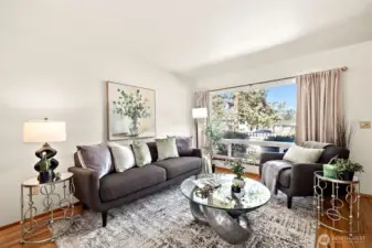 Living room is generous in size