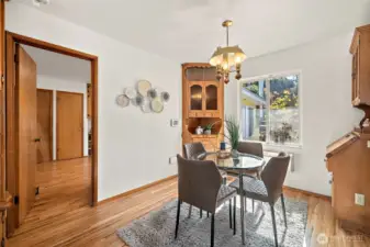 Dining opens to Family room