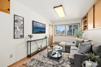 Family room is very good sized and make this home feel much larger than records suggest