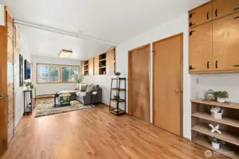 Family room also has built in room divider to make extra space for whatever your needs desire.