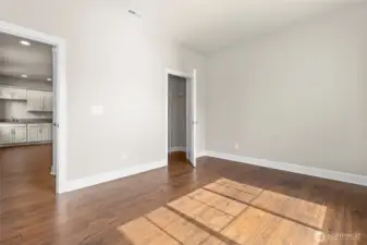 ADU bedroom with walk in closet