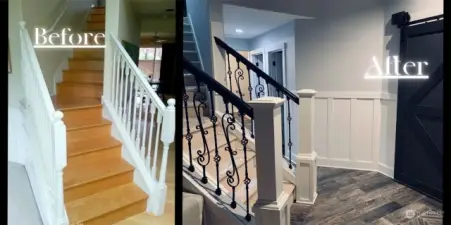 Some before and after photos to show you the scope of work that has been done to create a brand new, timeless and move in ready home. The sellers have done the hard work and are now ready to pass their masterpiece along to you to enjoy!