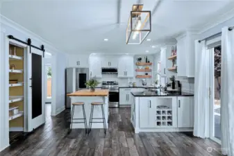 This kitchen is full of modern, designer touches. Its bright and airy while remaining cozy at the same time. Every detail has been thought of!