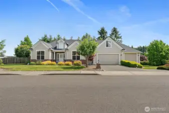 You will love the neighborhood, wide streets. Property sits on upper hillside with a partial view of the Olympics from backyard.