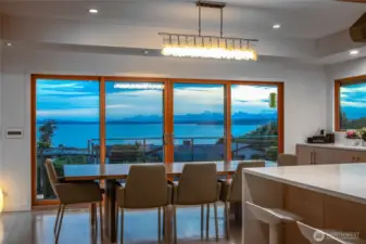 Exquisite sound and mountain views from your dining/kitchen areas.