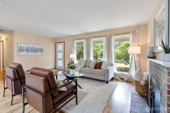 Natural light brightens this space