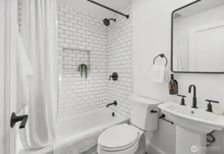 2nd full bath upstairs.