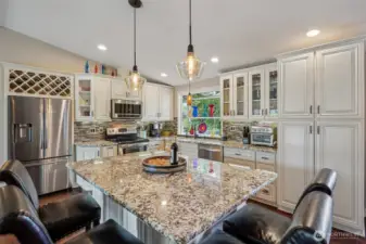 Kitchen with garden window