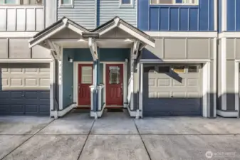 Covered front door entrance