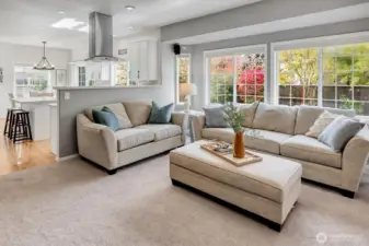 Kitchen open to Family Room