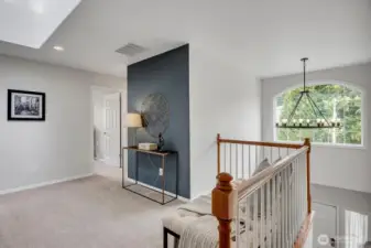 Large hall landing. Roomy enough for play/work space.