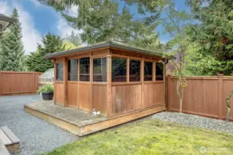 Hot tub gazebo or tiki bar.