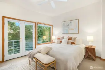 Imagine waking up to views of the lake and your Juliet balcony.