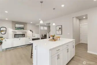 Kitchen open to main living space.