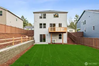 Expansice rear yard.  Imagine a beautiful garden with water feature above split rail.