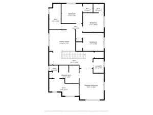 Upstairs floor plan.