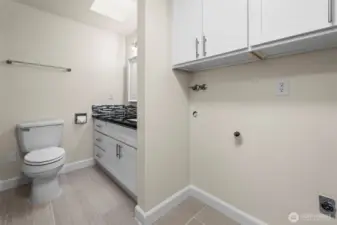 Laundry area off the bathroom