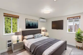 Virtually Staged Primary Bedroom