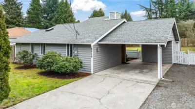 Carport and driveway