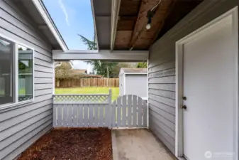 Breezeway leading to backyard