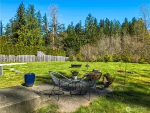 1/3 acre, leverl yard backs up to greenbelt