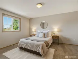 Sunlit Primary bedroom