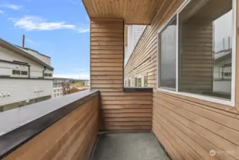 Balcony off primary bedroom