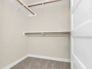 Similar home, not actual. Primary bed walk in closet.