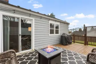 Take a walk down the deck stairs to see your view and highly spacious back yard.