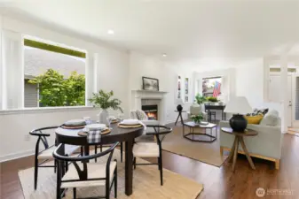 Dinning area peaking into great room.