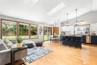 So much natural light! Awesome engineered hardwood floors.