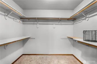 Spacious Primary Walk in Closet