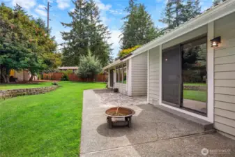 Step outside to a huge fully fenced backyard with plenty of room to play.