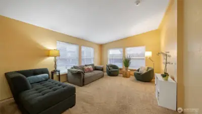 family room with tons of light