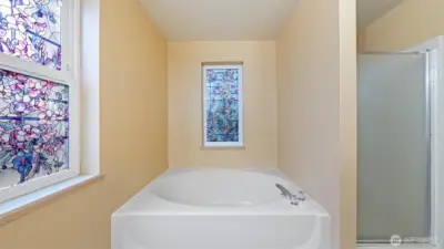 Large soaking tub